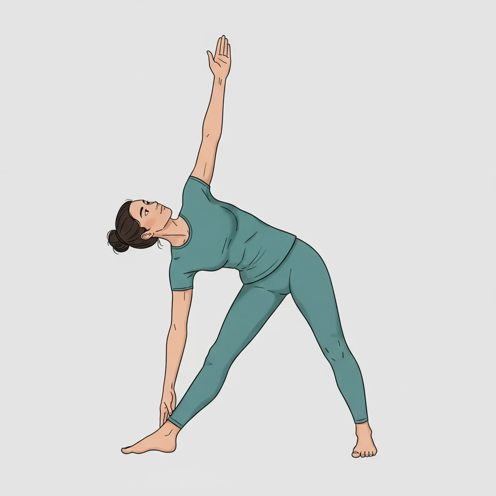 Triangle Pose (Trikonasana) yoga pose