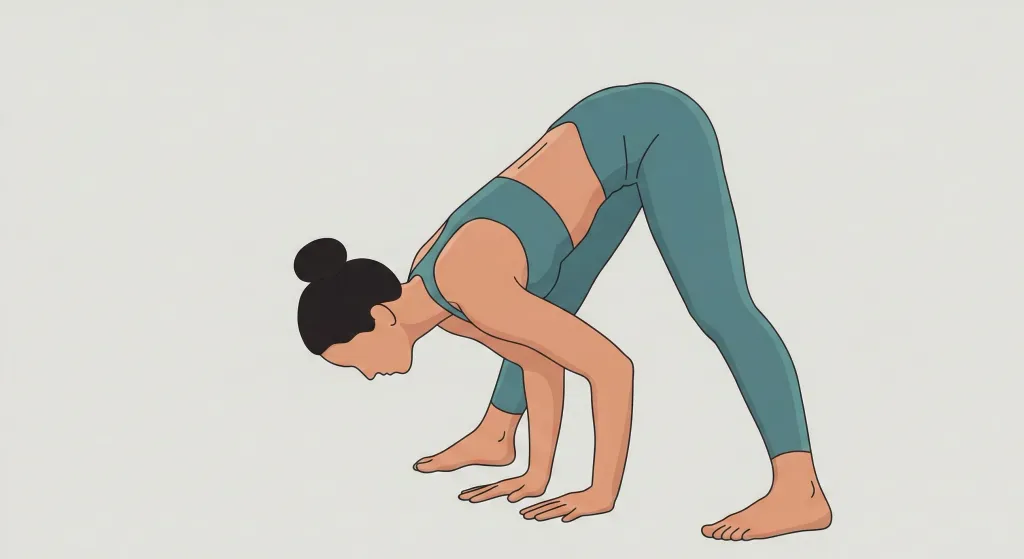 Wide-Legged Forward Fold (Prasarita Padottanasana) yoga pose